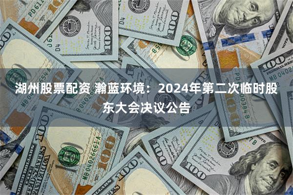 湖州股票配资 瀚蓝环境：2024年第二次临时股东大会决议公告