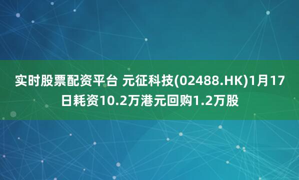 实时股票配资平台 元征科技(02488.HK)1月17日耗资10.2万港元回购1.2万股