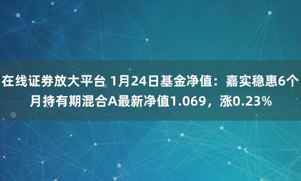 在线证劵放大平台 1月24日基金净值：嘉实稳惠6个月持有期混合A最新净值1.069，涨0.23%